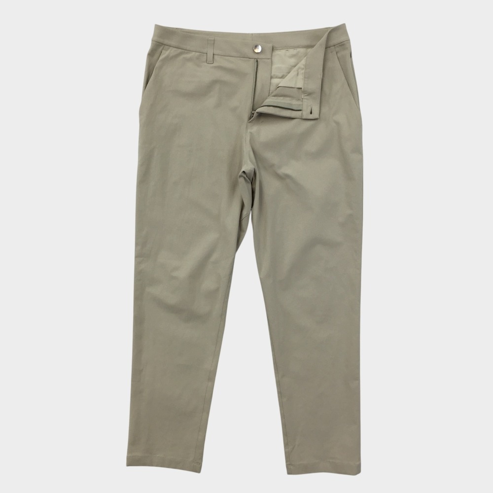 Lululemon Commission Pant Slim Fit Mens 35 Khaki Tan Warpstreme Golf Trousers